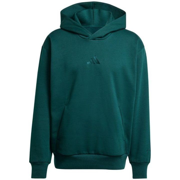 Vyriškas medvilninis džemperis su gobtuvu adidas ALL SZN, žalias
