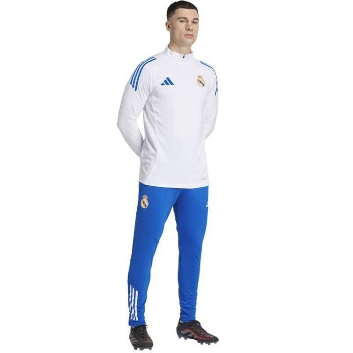 Vyriškas futbolo treniruočių džemperis adidas Real Madrid, baltas