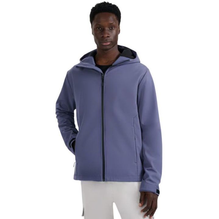 Vyriška softshell striukė su gobtuvu 4F M362, džinso mėlyna