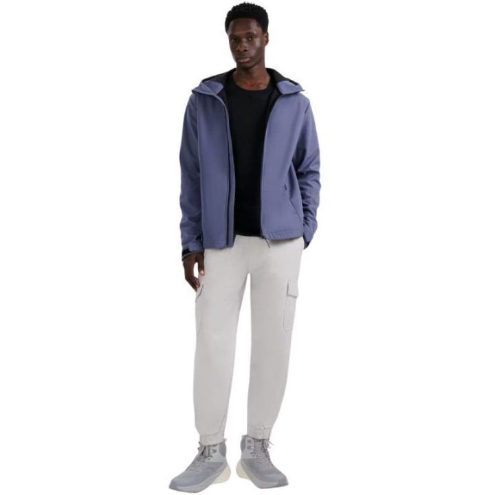 Vyriška softshell striukė su gobtuvu 4F M362, džinso mėlyna