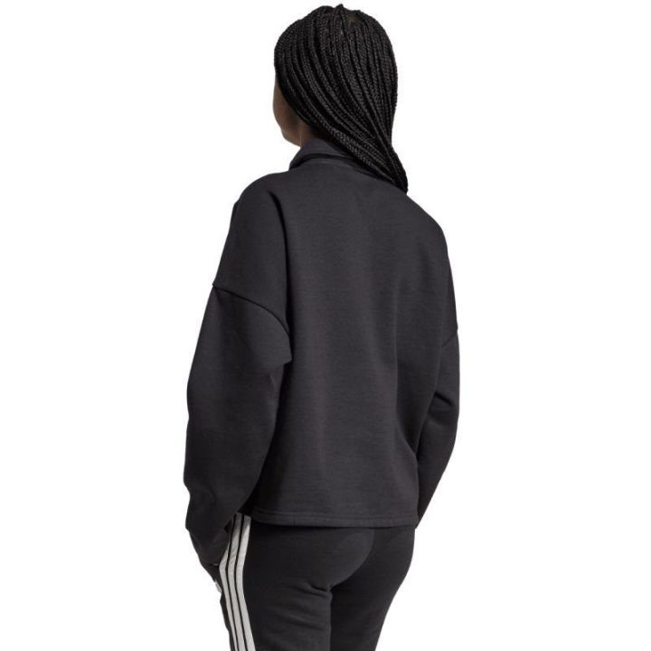 Moteriškas medvilninis džemperis adidas Essentials Linear, juodas