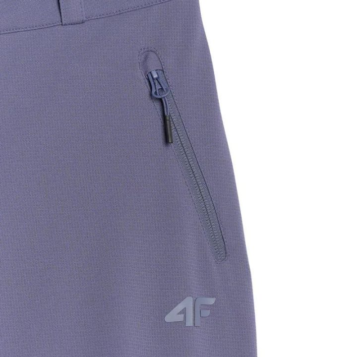 Moteriškos žygio kelnės iš softshell audinio 4F, džinso spalvos