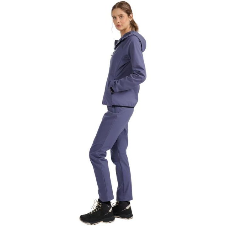 Moteriškos žygio kelnės iš softshell audinio 4F, džinso spalvos