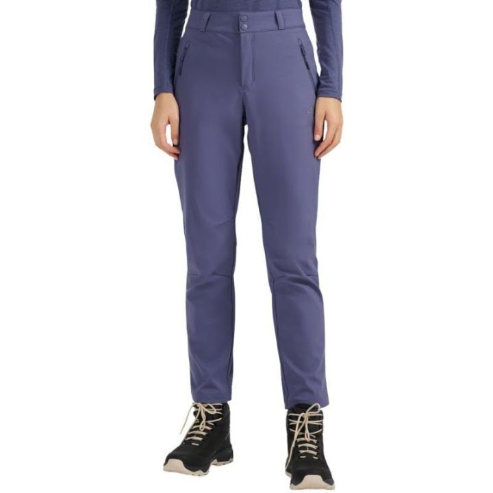Moteriškos žygio kelnės iš softshell audinio 4F, džinso spalvos