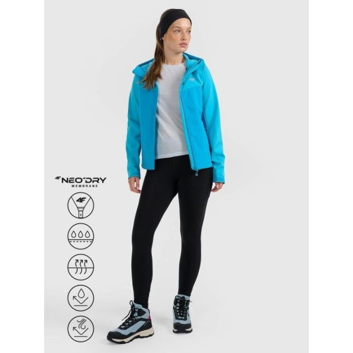 Moteriška softshell striukė 4F NeoDry 8000, mėlyna