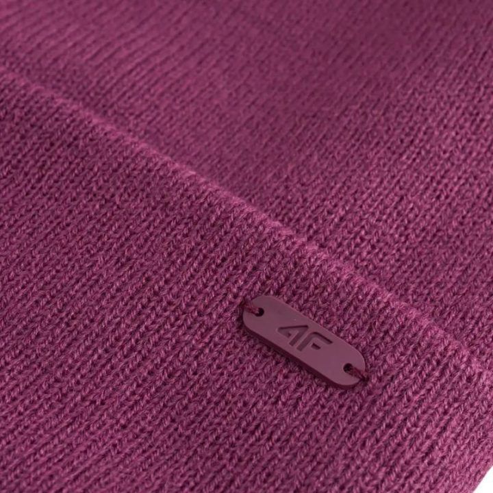 Kepurė su atlenkiamu kraštu 4F, bordo