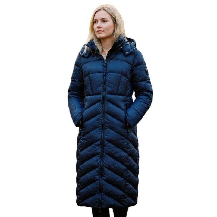 Moteriška ilga striukė Geographical Norway, tamsiai mėlyna