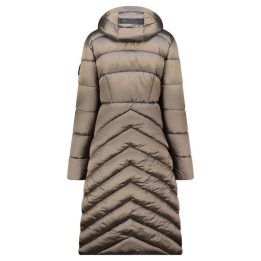 Moteriška ilga striukė Geographical Norway, rusvai pilka