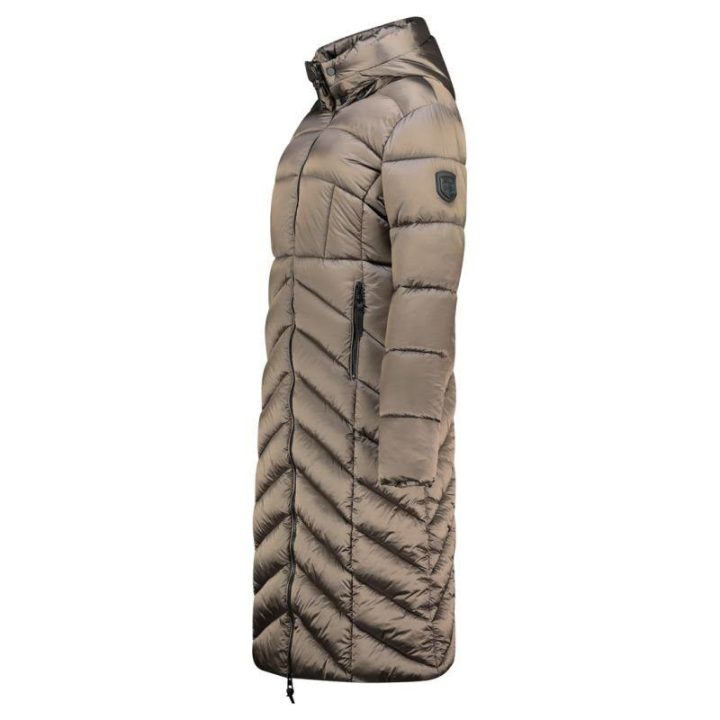Moteriška ilga striukė Geographical Norway, rusvai pilka