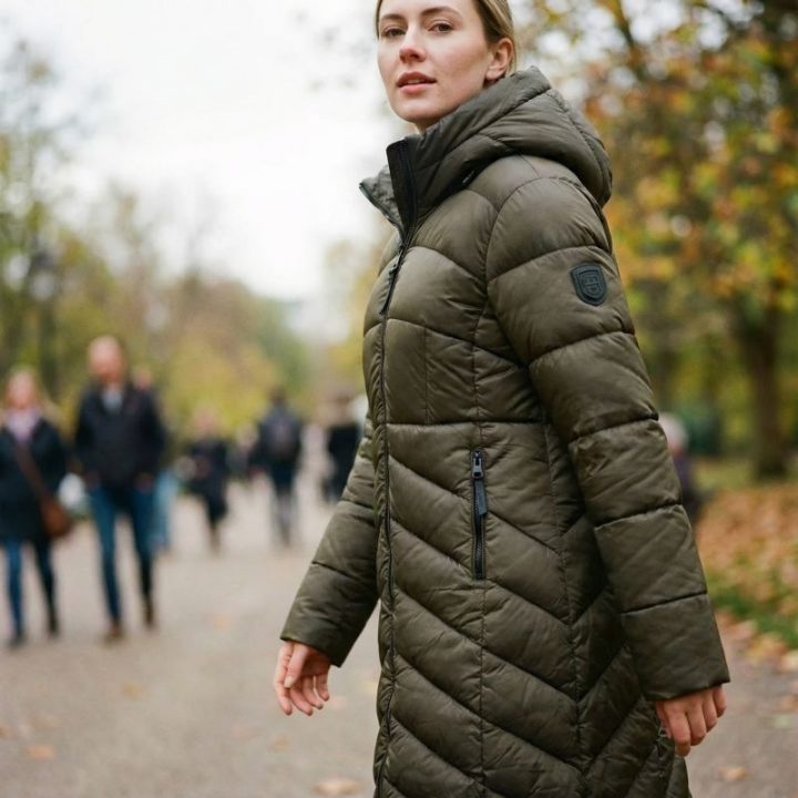 Moteriška ilga striukė Geographical Norway Blanche Long, chaki