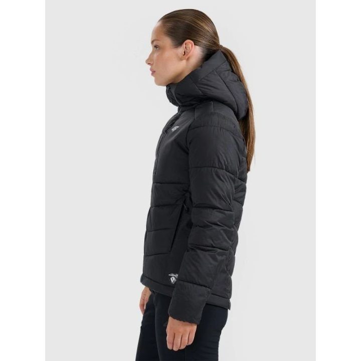 Moteriška žygių striukė su Primaloft Silver pašiltinimu 4F, juoda