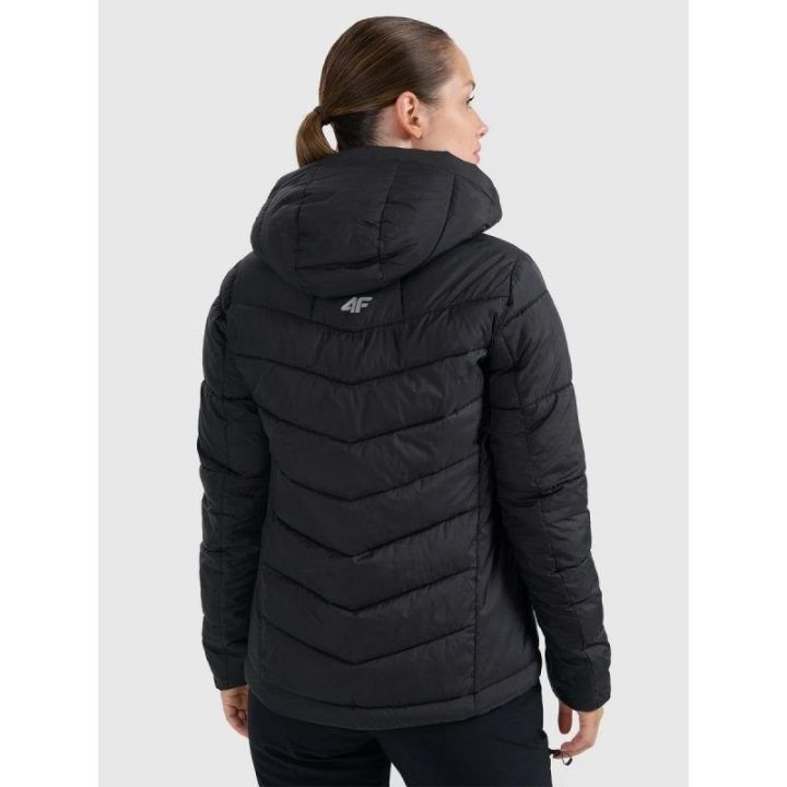 Moteriška žygių striukė su Primaloft Silver pašiltinimu 4F, juoda