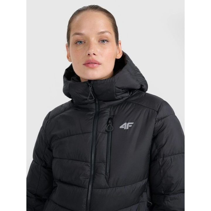 Moteriška žygių striukė su Primaloft Silver pašiltinimu 4F, juoda