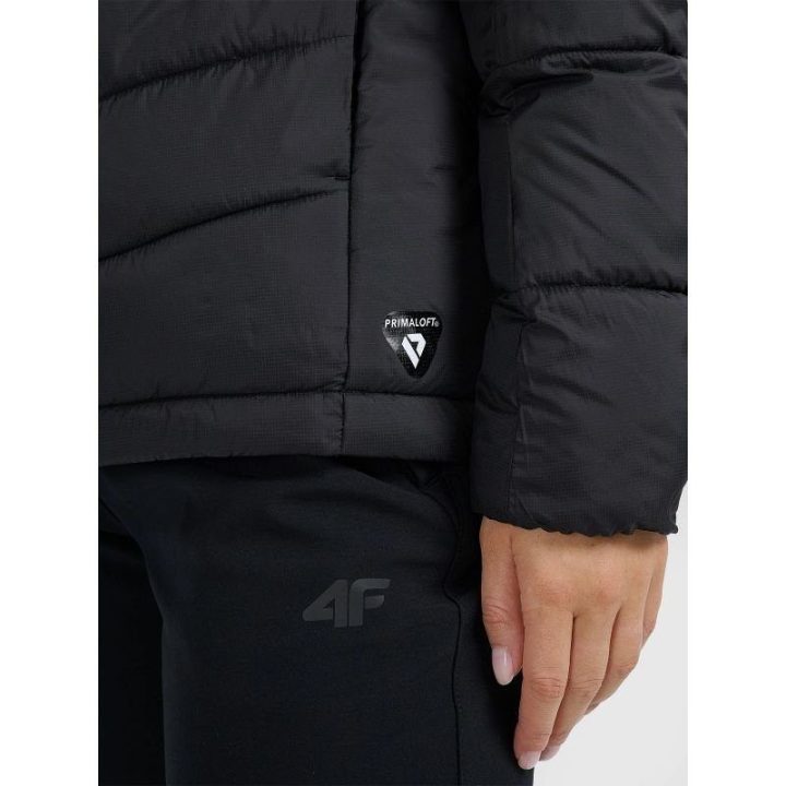 Moteriška žygių striukė su Primaloft Silver pašiltinimu 4F, juoda