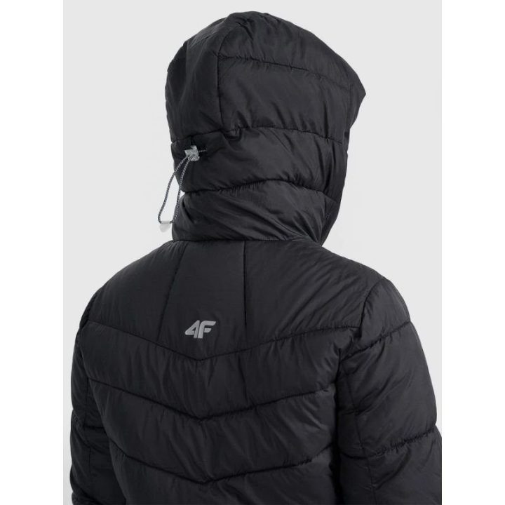 Moteriška žygių striukė su Primaloft Silver pašiltinimu 4F, juoda