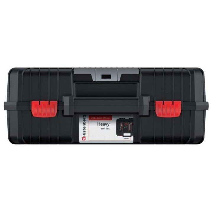 Įrankių dėžė su 4 pertvaromis Kistenberg Heavy 40, juoda ir raudona