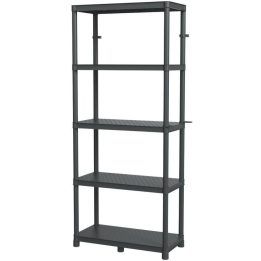 Stelažas Kistenberg Stackaro Solid, 74 × 36 × 172,5 cm, juodas