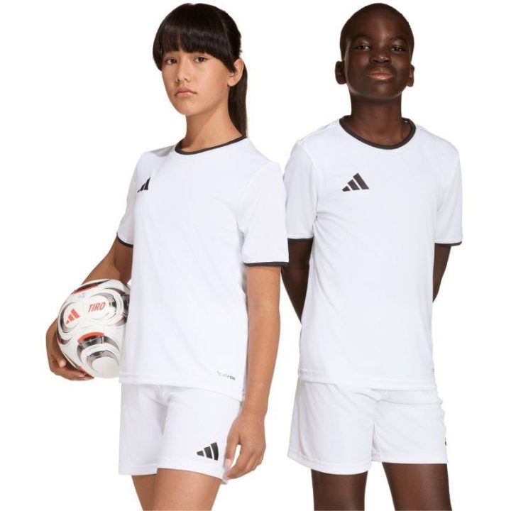 Vaikiški futbolo marškinėliai adidas Entrada 26, balti ir juodi