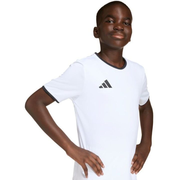 Vaikiški futbolo marškinėliai adidas Entrada 26, balti ir juodi