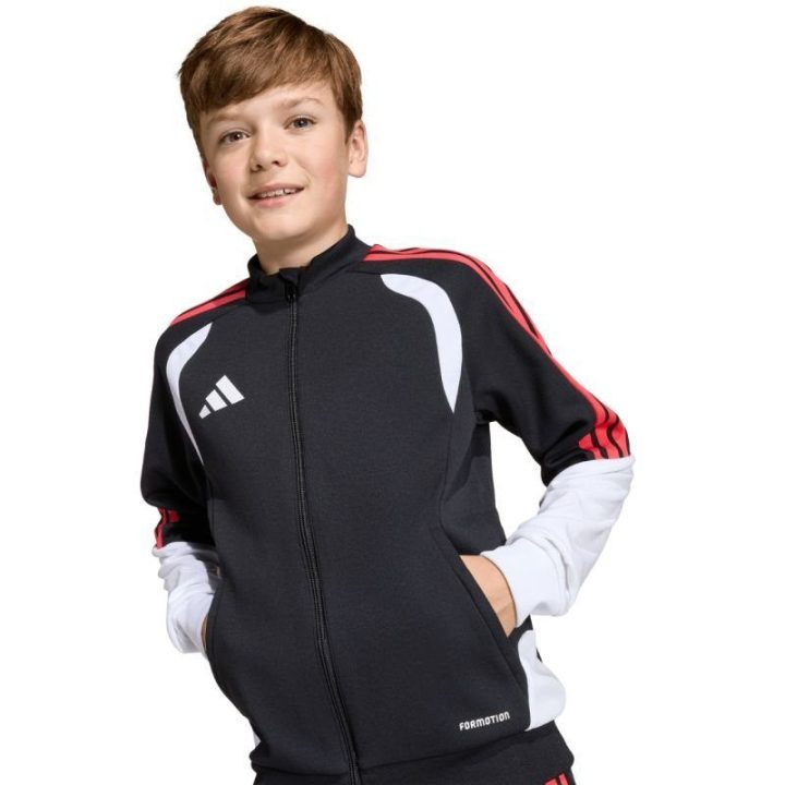 Vaikiškas džemperis adidas Tiro 26, juodos, baltos ir raudonos spalvos