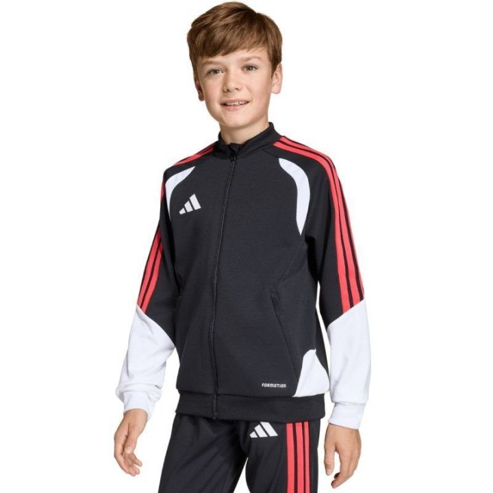 Vaikiškas džemperis adidas Tiro 26, juodos, baltos ir raudonos spalvos