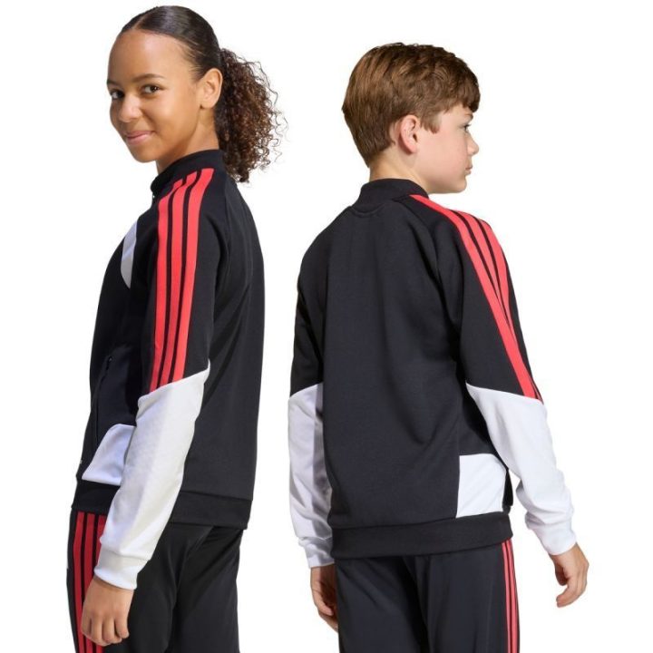 Vaikiškas džemperis adidas Tiro 26, juodos, baltos ir raudonos spalvos