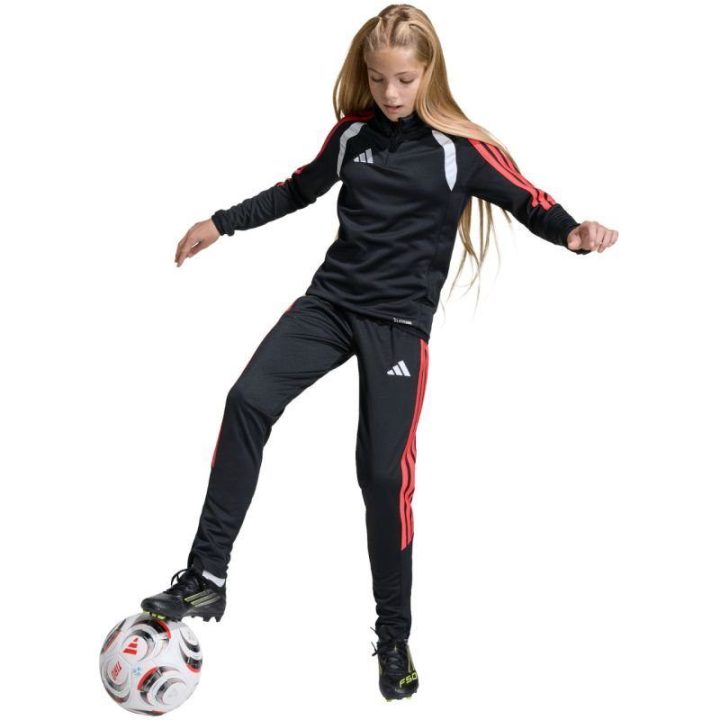 Vaikiškos kelnės adidas Tiro 26 League Slim, juodos ir raudonos