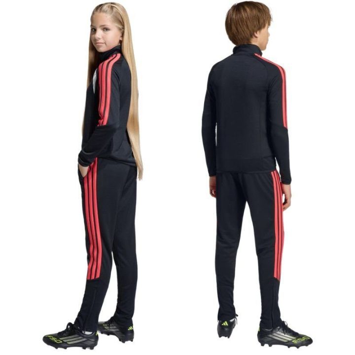 Vaikiškos kelnės adidas Tiro 26 League Slim, juodos ir raudonos