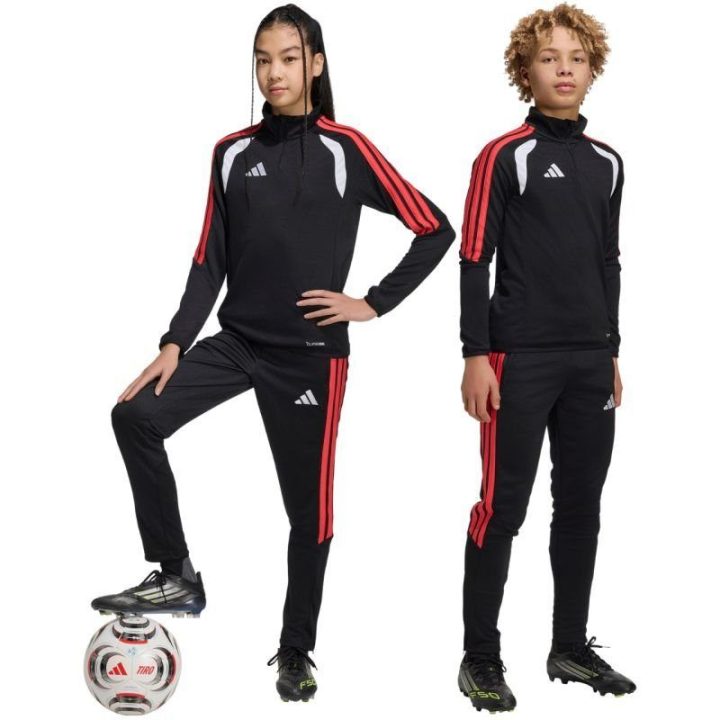 Vaikiškos kelnės adidas Tiro 26 League, juodos ir raudonos