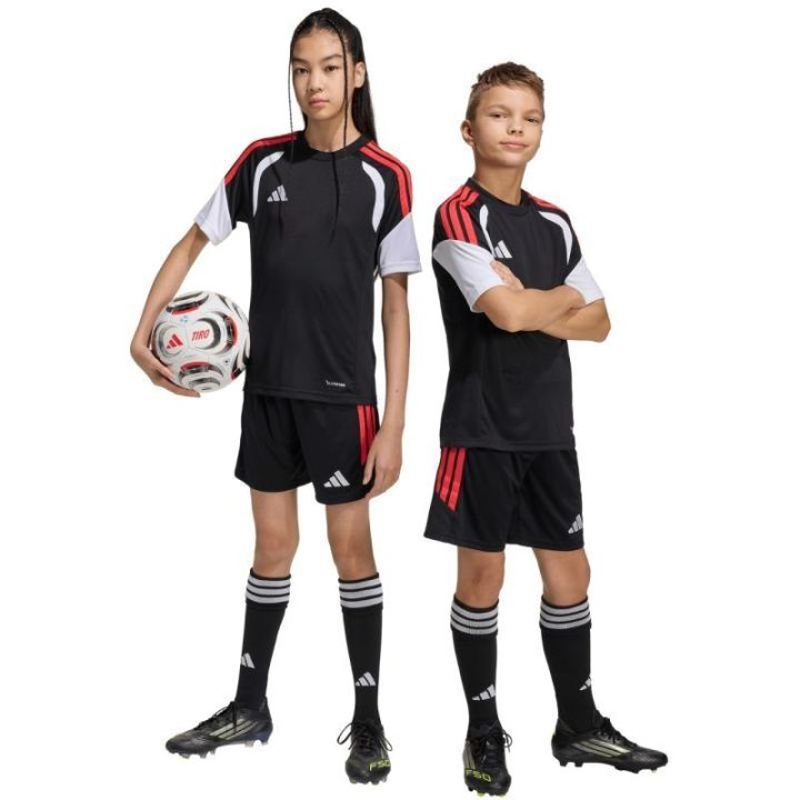 Vaikiški šortai adidas Tiro 26 League, juodi ir raudoni