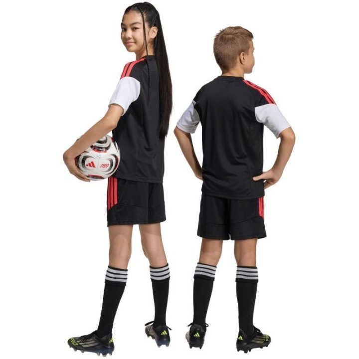 Vaikiški šortai adidas Tiro 26 League, juodi ir raudoni