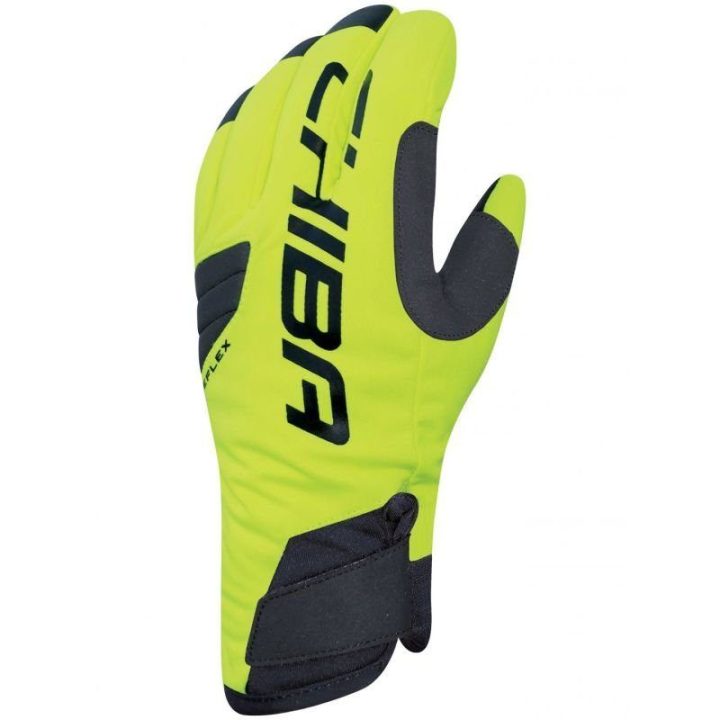 Žieminės dviračių pirštinės Chiba BioXcell Warm Winter, geltonos