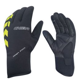 Žieminės dviračių pirštinės su membrana Chiba Rain Pro, juodos