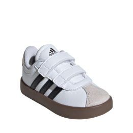 Vaikiški riedlentininkų sportbačiai adidas VL Court 3.0, balti ir pilki