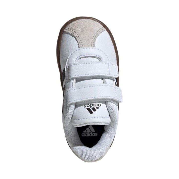 Vaikiški riedlentininkų sportbačiai adidas VL Court 3.0, balti ir pilki