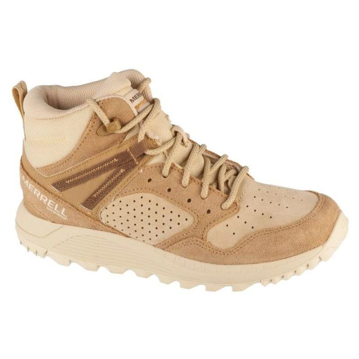 Moteriški batai Merrell Wildwood Mid Leather WP, smėlio