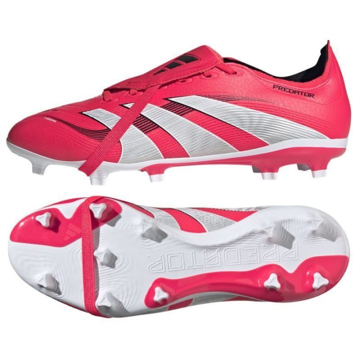 Vyriški futbolo bateliai adidas Predator League FT, balti ir raudoni