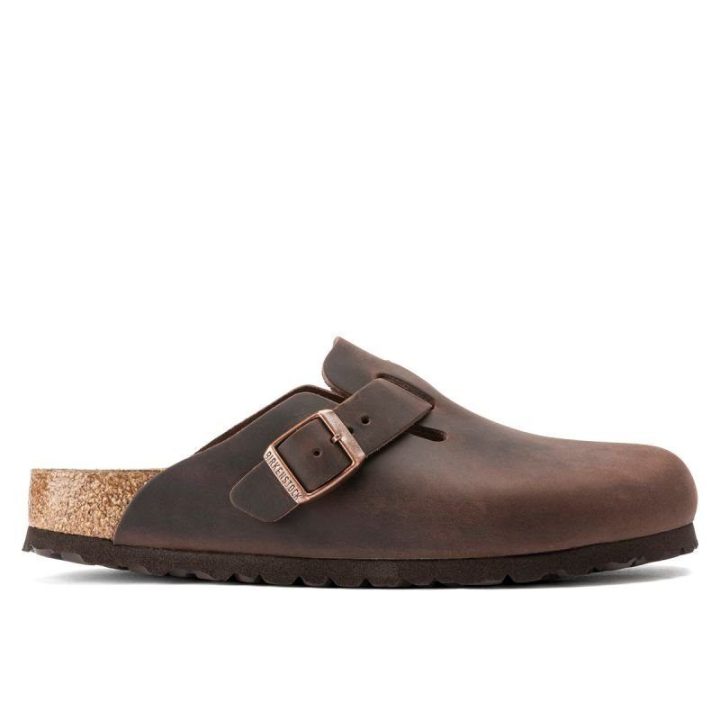 Moteriškos šlepetės su reguliuojama sagtimi Birkenstock Boston