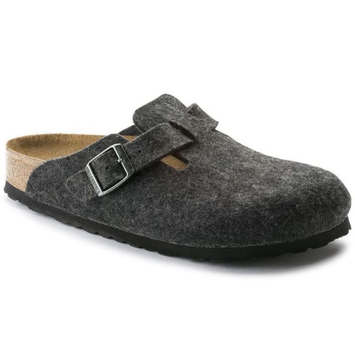Uniseks vilnonės šlepetės Birkenstock Boston, antracito