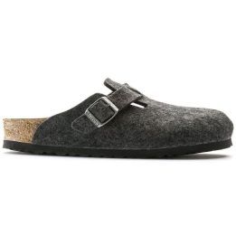 Uniseks vilnonio veltinio šlepetės Birkenstock Boston, antracito