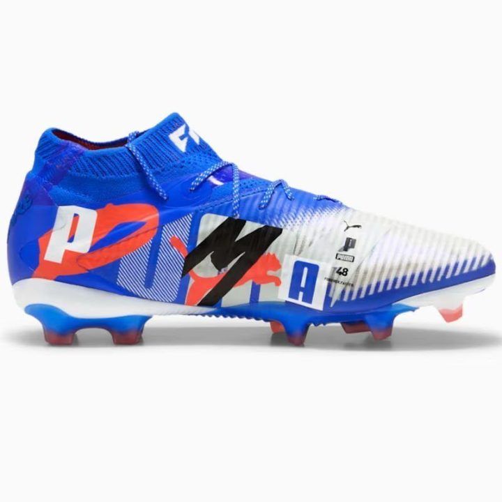 Vyriški futbolo bateliai Puma Future 8 Ultimate FG, mėlyni ir balti