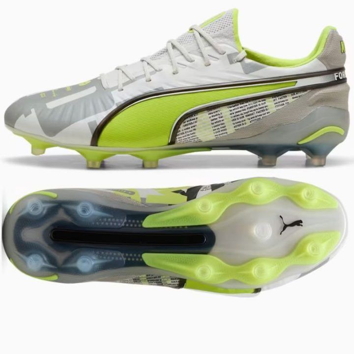 Vyriški futbolo bateliai Puma King Ultimate Forever, pilkai žali