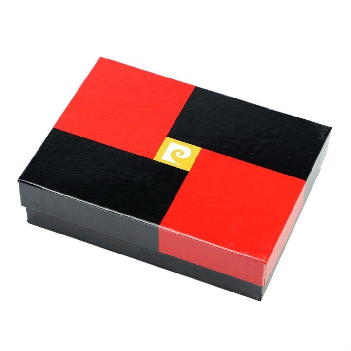 Moteriška natūralios odos piniginė Pierre Cardin, 10 × 13,5 × 3,5 cm, raudona