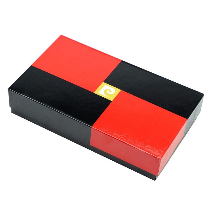 Moteriška natūralios odos piniginė Pierre Cardin, 18,5 × 10 × 3,5 cm, raudona