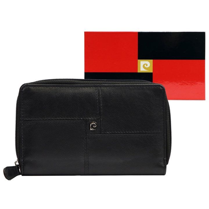 Moteriška natūralios odos piniginė Pierre Cardin, 16,5 × 10 × 2,5 cm