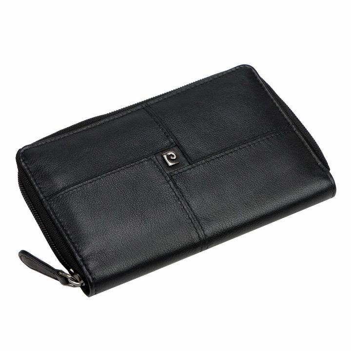 Moteriška natūralios odos piniginė Pierre Cardin, 16,5 × 10 × 2,5 cm