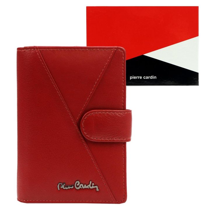 Moteriška natūralios odos piniginė Pierre Cardin TILAK167 2571, raudona