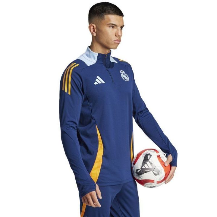 Vyriškas futbolo treniruočių džemperis adidas Real Madrid, mėlynas