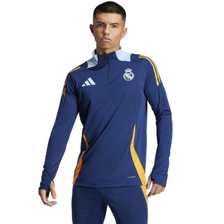 Vyriškas futbolo treniruočių džemperis adidas Real Madrid, mėlynas