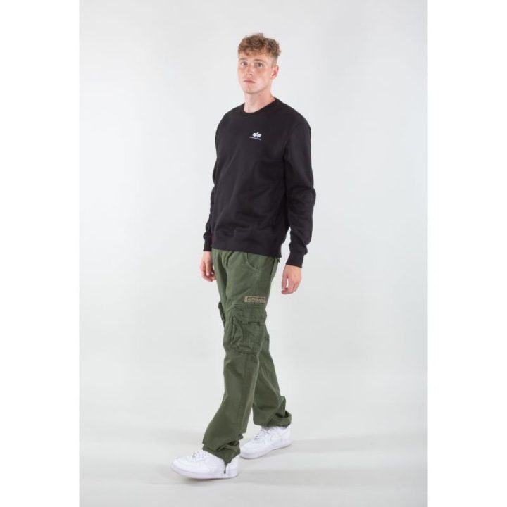 Vyriškas medvilninis džemperis su mažu logotipu Alpha Industries Basic